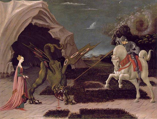 Паоло Учелло, "Св. Георгий и дракон", около 1455-60 гг., Национальная галерея, Лондон